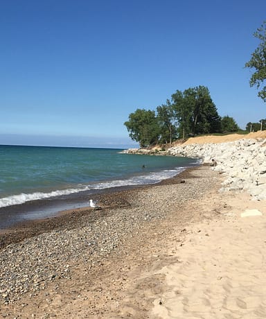 A view of the beach at the Southern Lake Michigan Shoreline. Specifically, the Indiana Dunes.