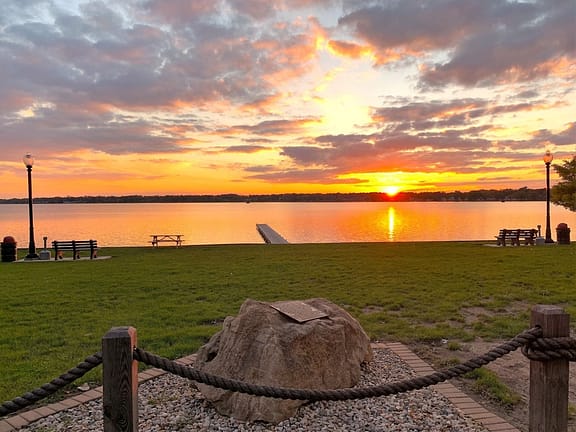 A beautiful Sunset over a lake