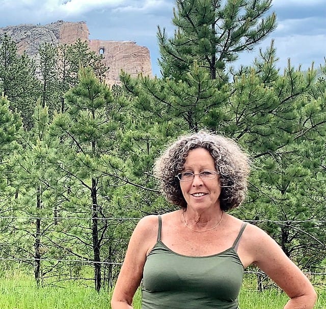In the background is Crazy Horse and me in the center of the frame! More than Mount Rushmore, this is Crazy Horse!