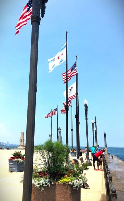 Flags at Navy Pier