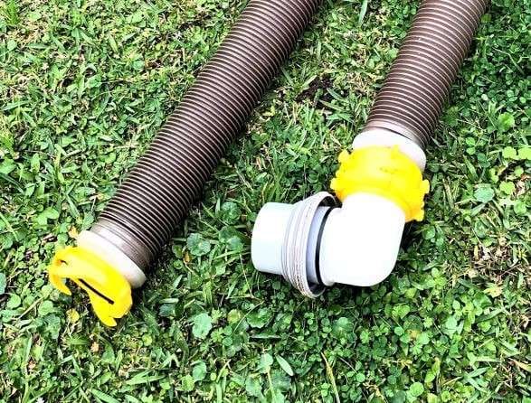 A hose with one male end, and one female end.